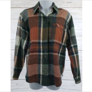 Schooners Blouse Sz Medium Multi Color Plaid